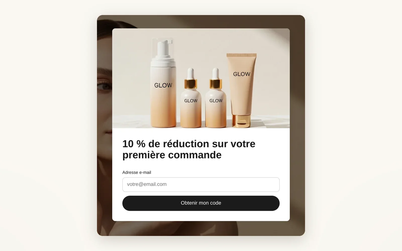 A newsletter pop-up that tags your subscribers
