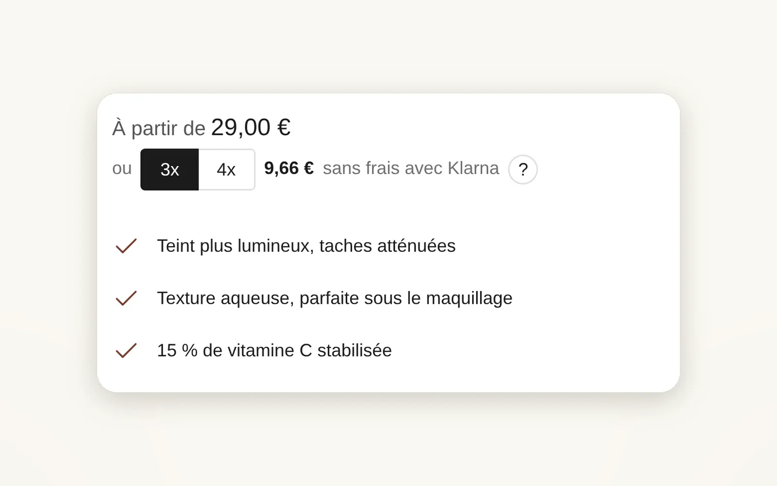 Compare-at price, savings and installments