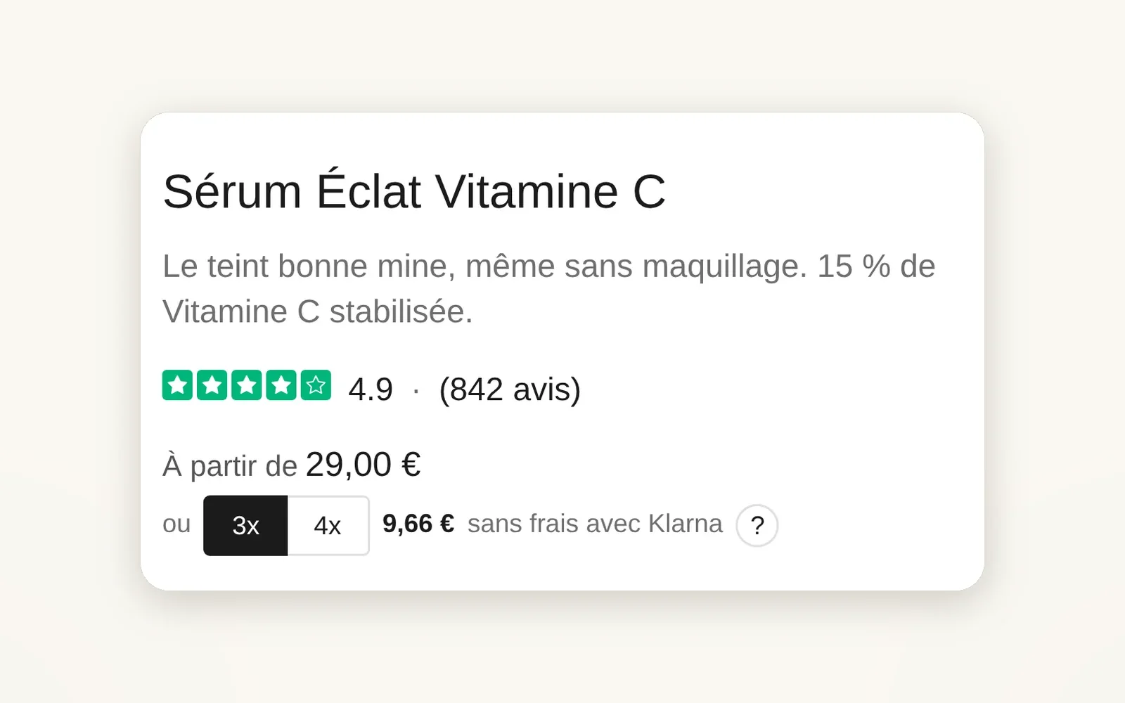 Show your review rating under the title