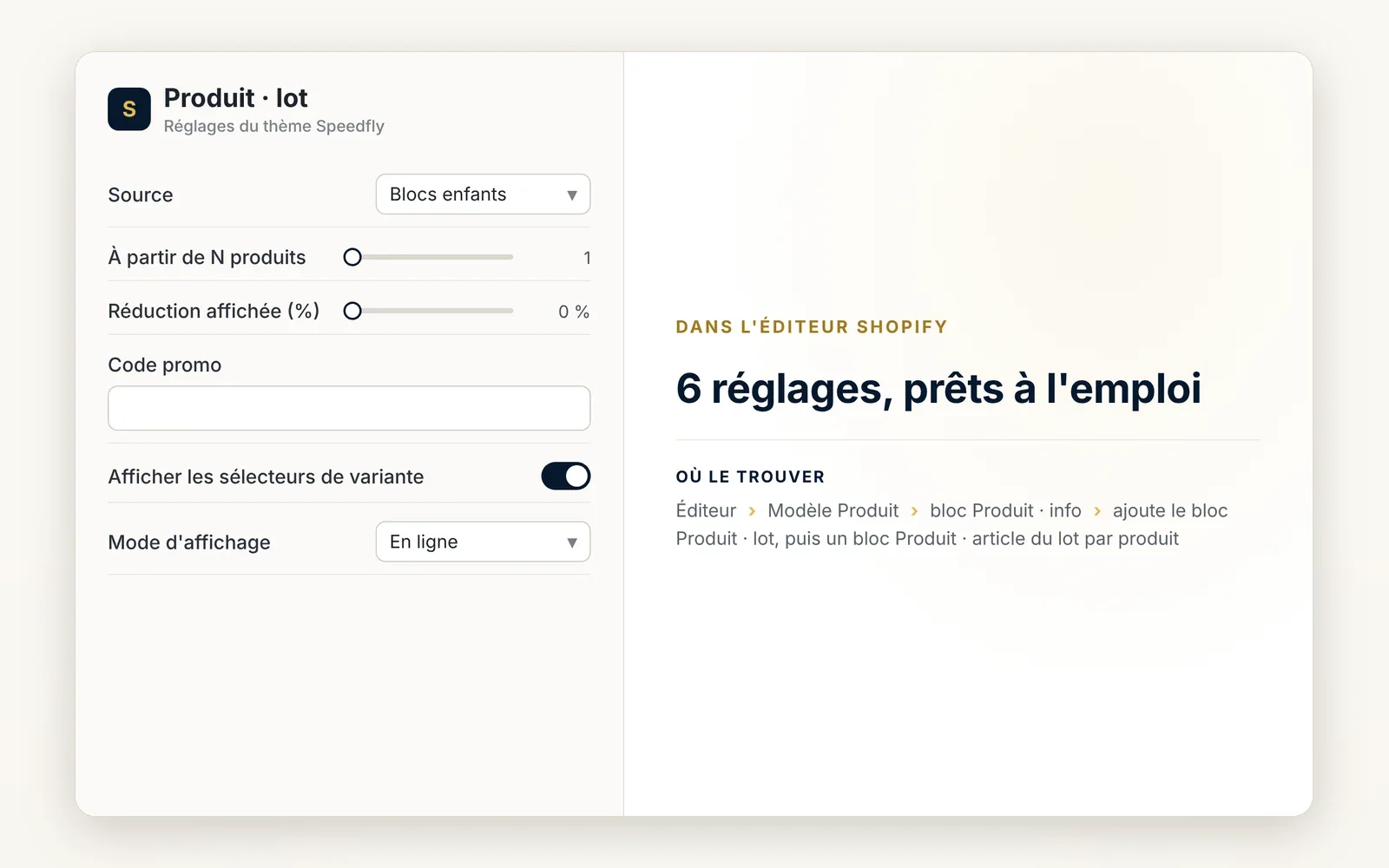 Build product bundles to complete the order