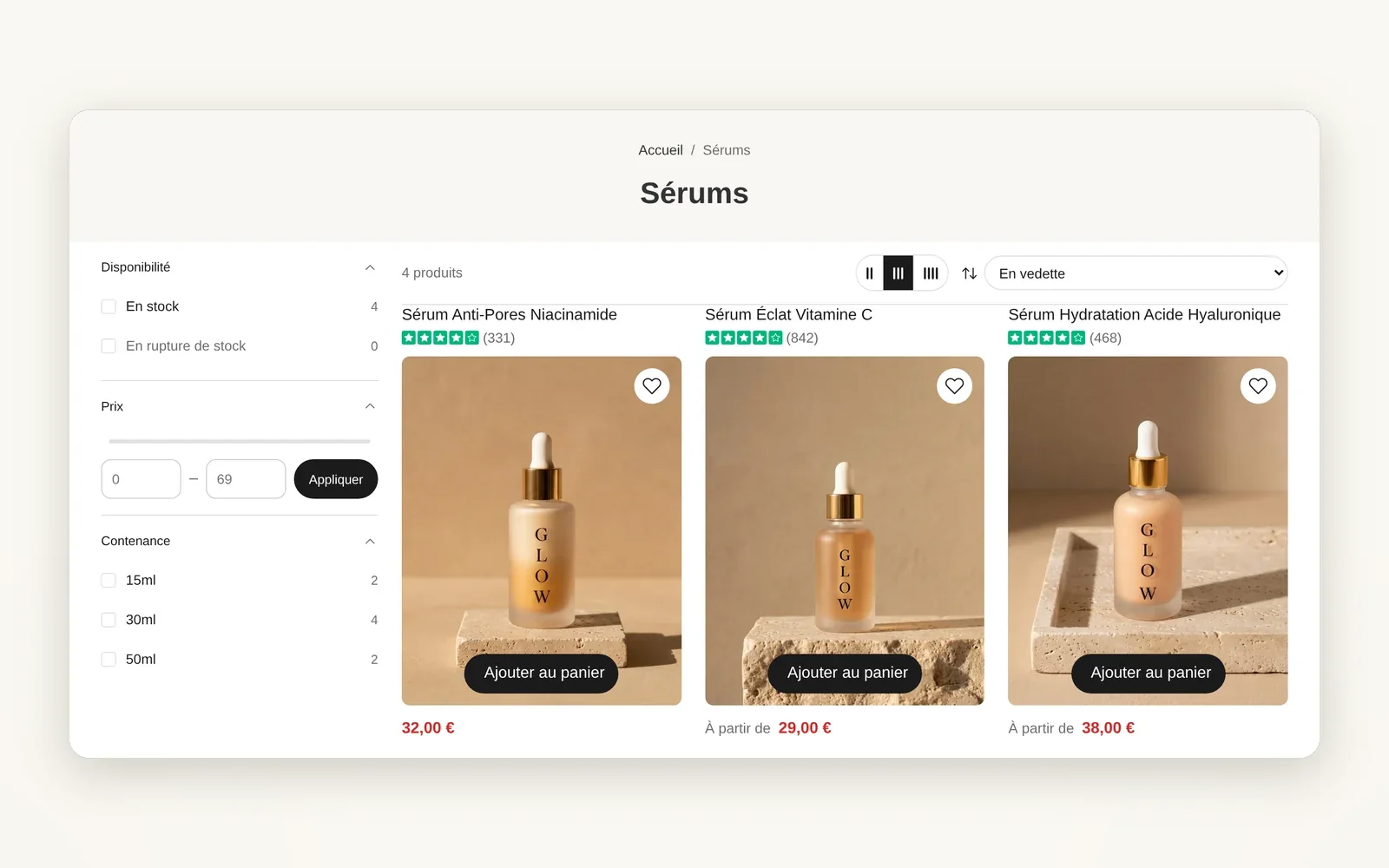 Filters that help shoppers find the right product
