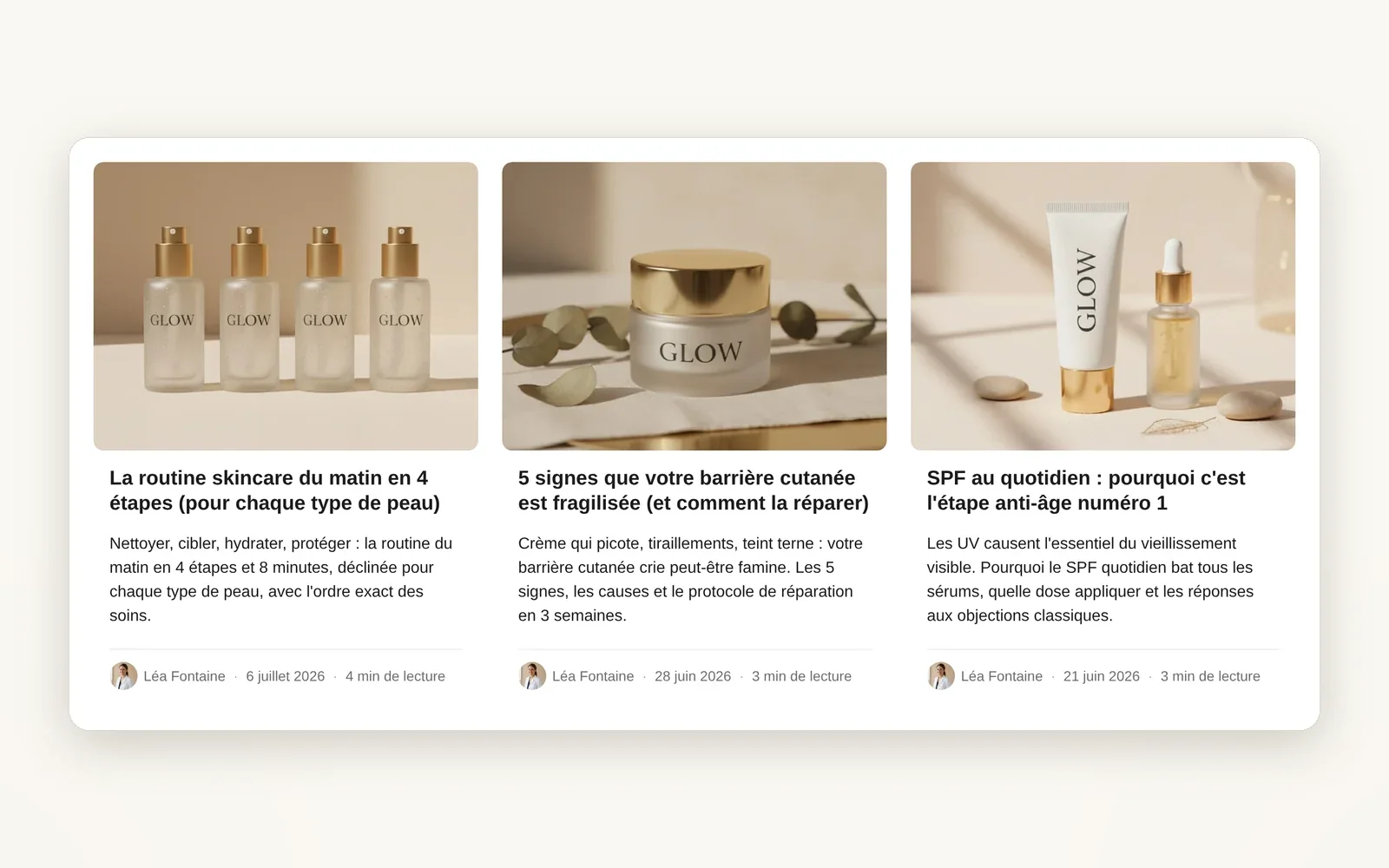 3 card styles for your articles