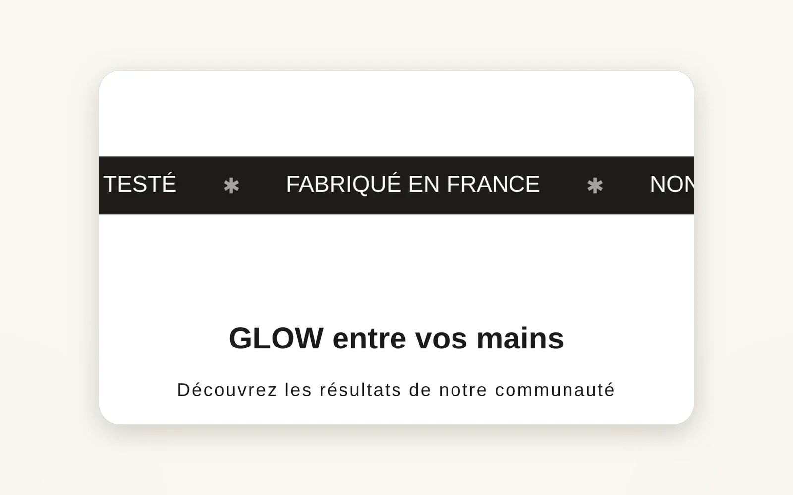 A scrolling banner for your key messages