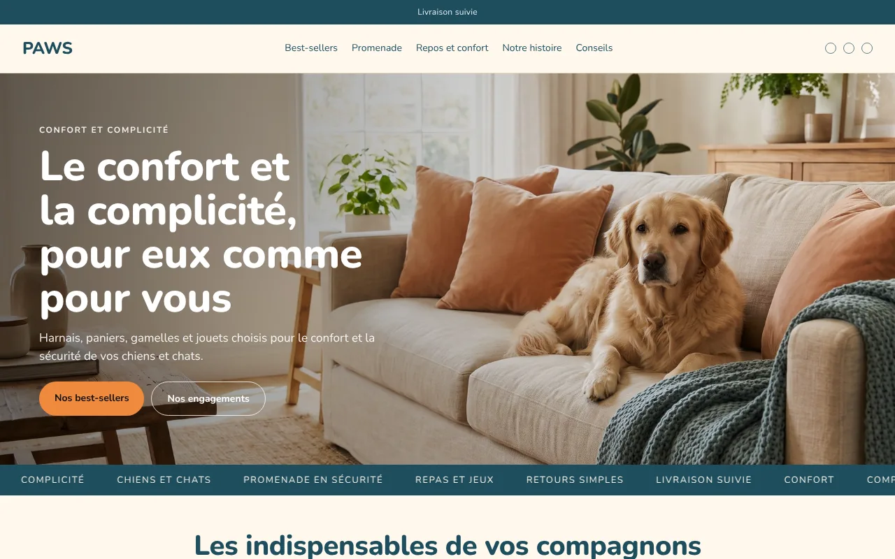 Aperçu de la boutique Paws